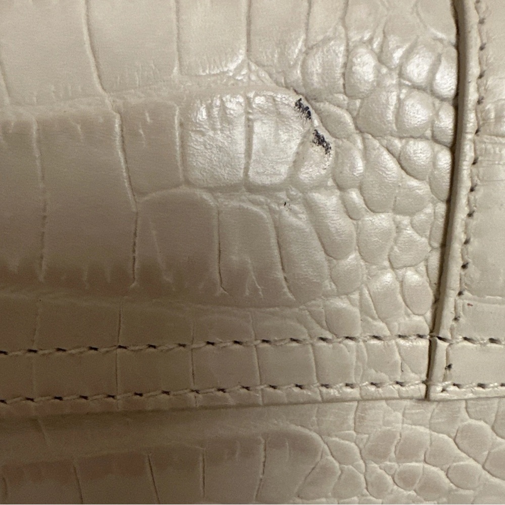 Lauren Ralph Lauren Ivory Shoulder Bag Snakeskin Print - Picture 6 of 8
